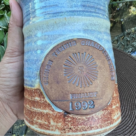 Handmade by Blue Spruce Pottery Senior Tennis Championships Finalist 1992 Mug - Picture 9 of 10